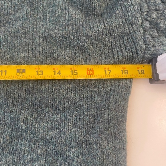 Sundays Women's Zero Green Mohair  Cropped Wool Pullover Sweater Balloon Slv - Picture 5 of 6